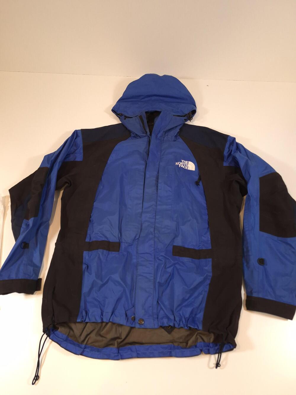 The North Face Jacket Mens Large Blue GORE-TEX Hooded Ski Rain Shell FLAW